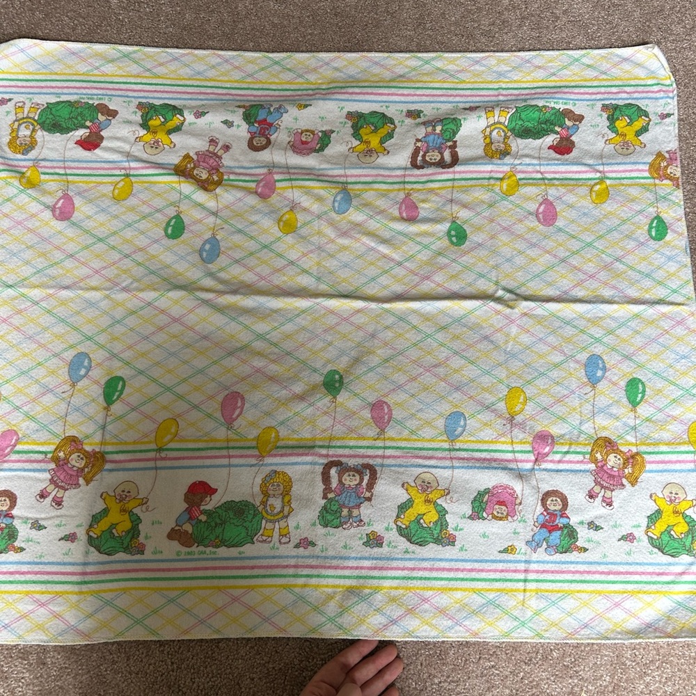 1983 vintage cabbage patch swaddle blanket